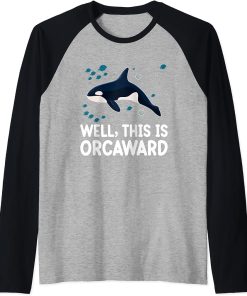 This Is Orcaward Orca Mammal Whale Sea Raglan Baseball Tee