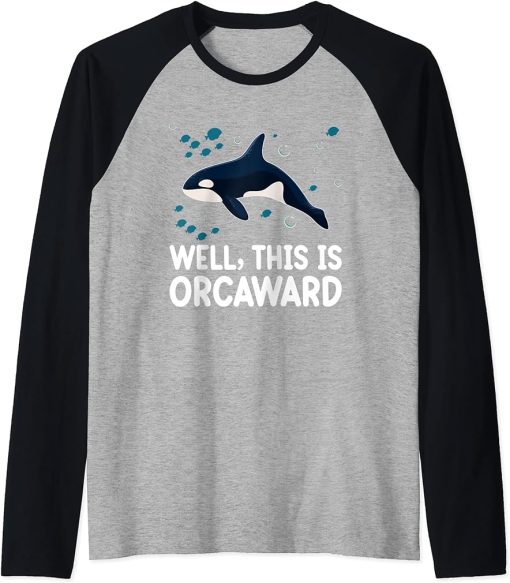 This Is Orcaward Orca Mammal Whale Sea Raglan Baseball Tee