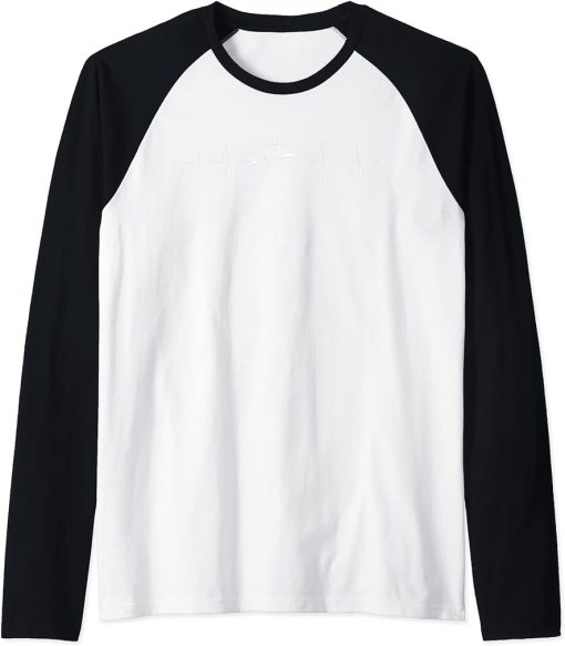 Orca Heartbeat Raglan Baseball Tee